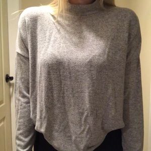 Loose gray turtle neck sweater!